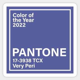 pantone 17-3938 TCX Very Peri, year 2022 Sticker